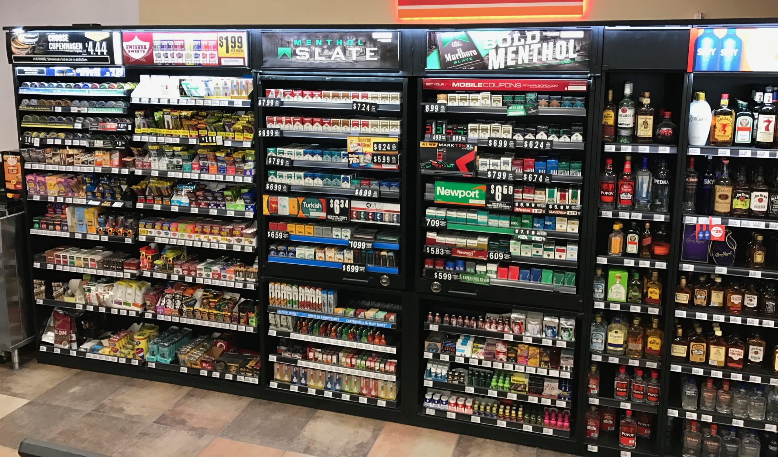 Cigarette Racks & Liquor Sales Displays